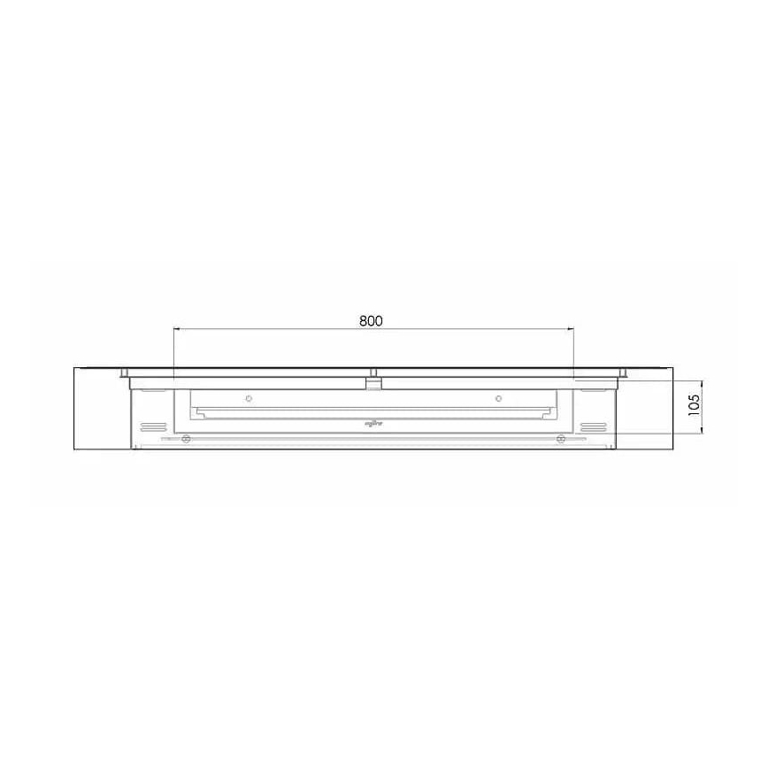 InFire - Stenski BIO kamin 120x56 cm 3kW bela
