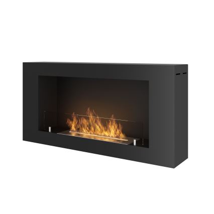 InFire - Stenski BIO kamin 44x91 cm 3kW črna