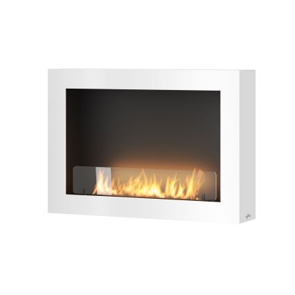 InFire - Stenski BIO kamin 80x56 cm 3kW bela