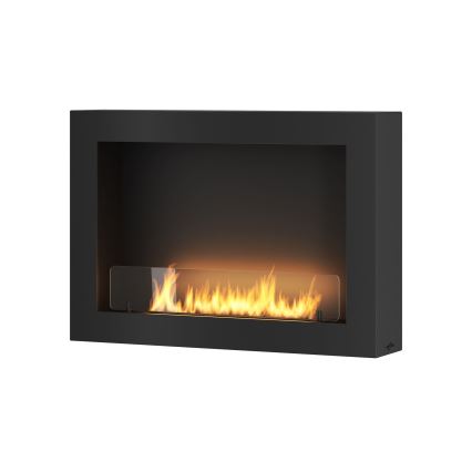 InFire - Stenski BIO kamin 80x56 cm 3kW črna