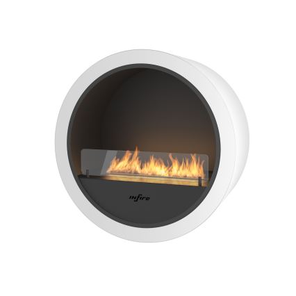 InFire - Stenski BIO kamin pr. 70 cm 3kW bela