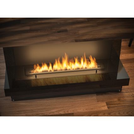 InFire - Vgradni BIO kamin 100x45 cm 3kW črna