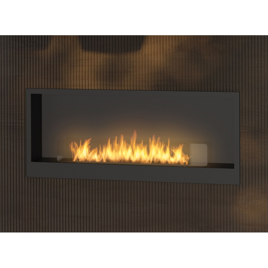 InFire - Vgradni BIO kamin 120x50 cm 3kW črna