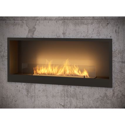 InFire - Vgradni BIO kamin 120x50 cm 3kW črna