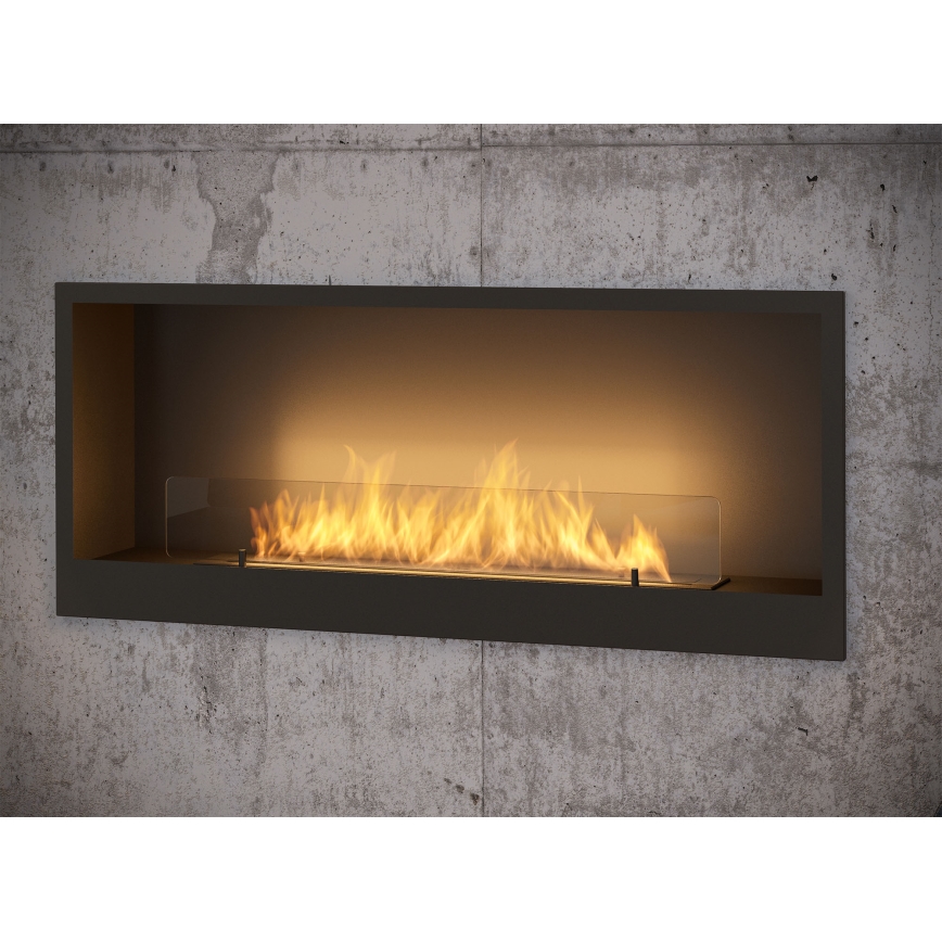 InFire - Vgradni BIO kamin 120x50 cm 3kW črna