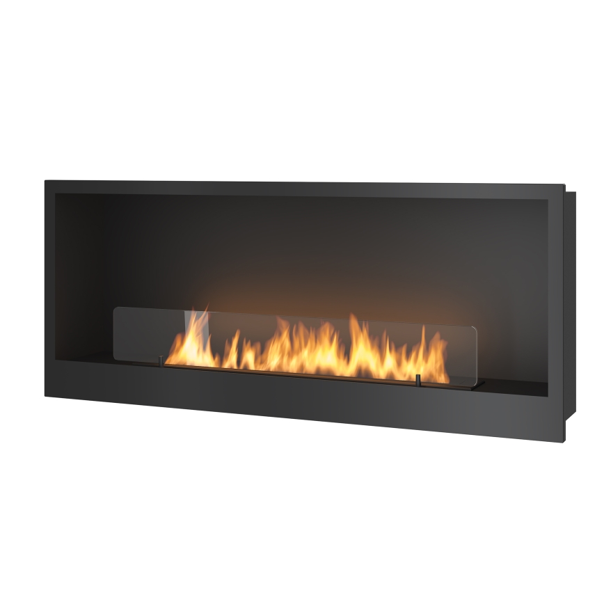 InFire - Vgradni BIO kamin 120x50 cm 3kW črna