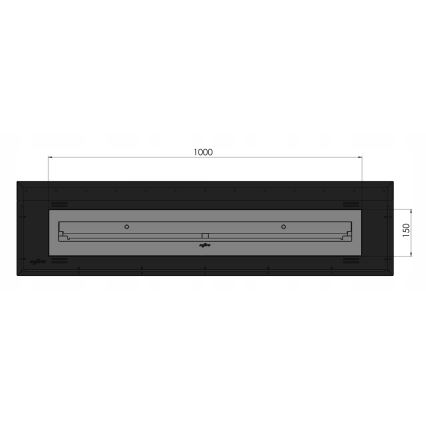 InFire - Vgradni BIO kamin 120x50 cm 5kW črna