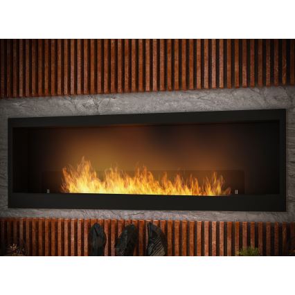 InFire - Vgradni BIO kamin 150x50 cm 4,2kW črna