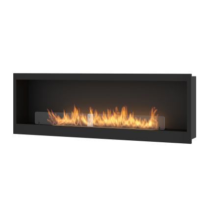 InFire - Vgradni BIO kamin 150x50 cm 4,2kW črna