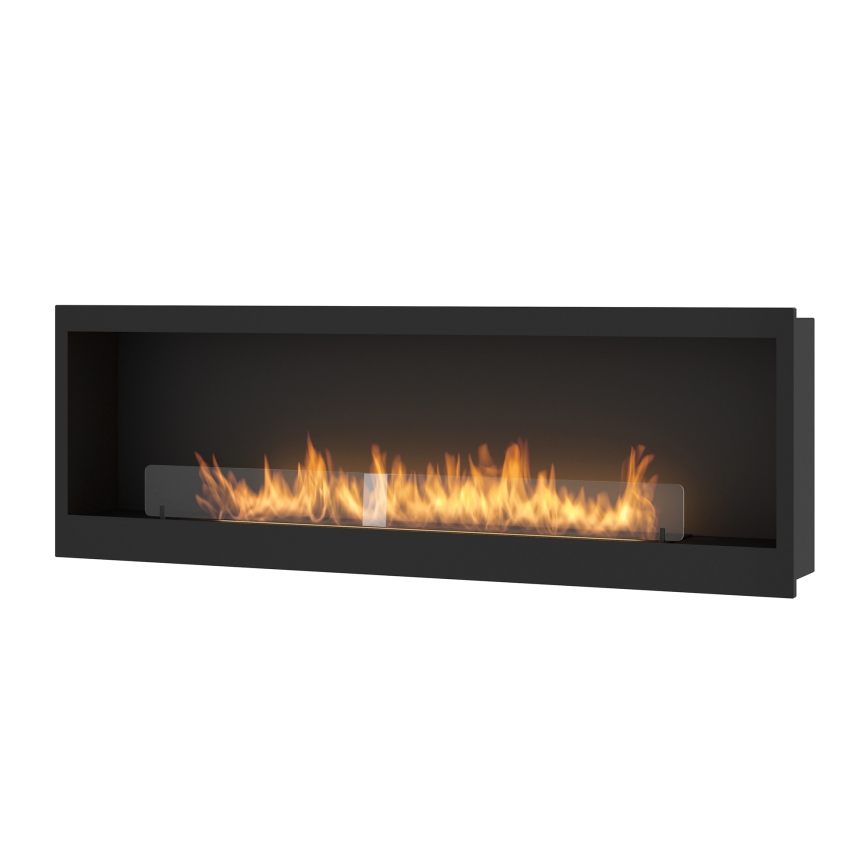InFire - Vgradni BIO kamin 150x50 cm 4,2kW črna