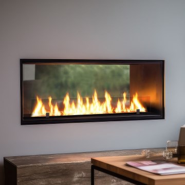 InFire - Vgradni BIO kamin 48,5x123,5 cm 6kW črna