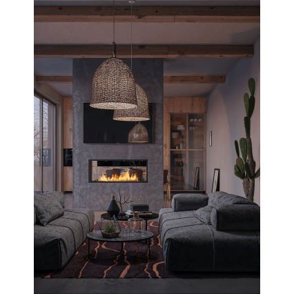 InFire - Vgradni BIO kamin 48,5x123,5 cm 6kW črna