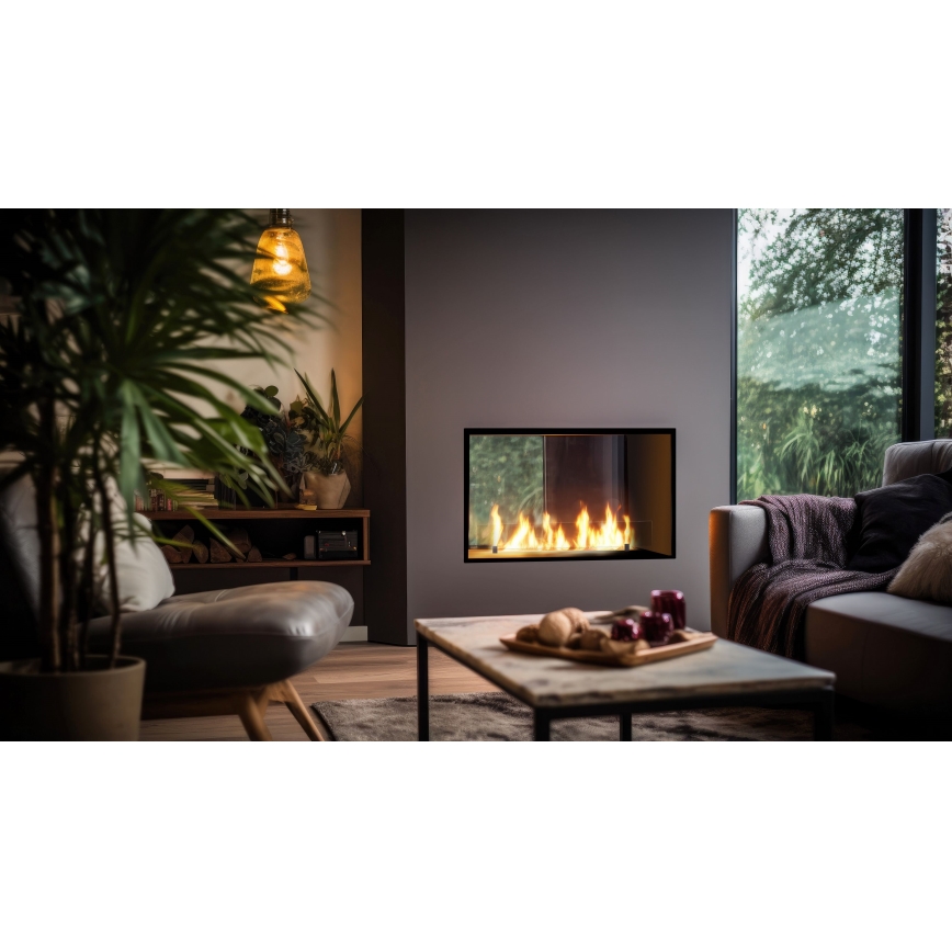 InFire - Vgradni BIO kamin 48,5x83,5 cm 3,5kW črna