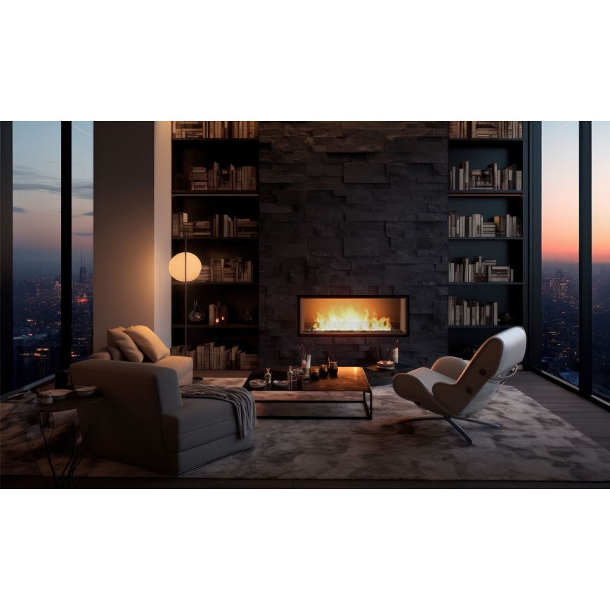 InFire - Vgradni BIO kamin 49,4x104,4 cm 6kW črna