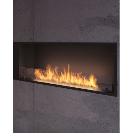 InFire - Vgradni BIO kamin 49,4x124,4 cm 6kW črna
