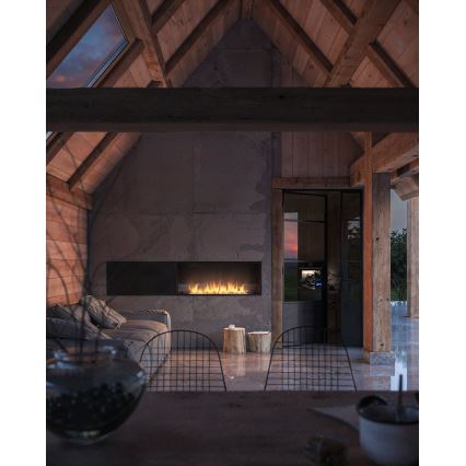 InFire - Vgradni BIO kamin 49,4x124,4 cm 6kW črna