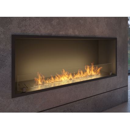 InFire - Vgradni BIO kamin 49,4x124,4 cm 6kW črna