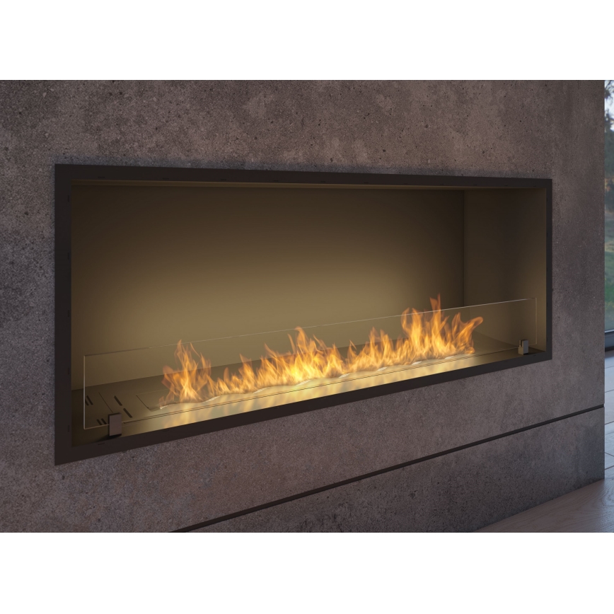 InFire - Vgradni BIO kamin 49,4x124,4 cm 6kW črna