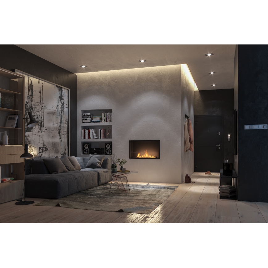 InFire - Vgradni BIO kamin 49,4x84,4 cm 3,5kW črna