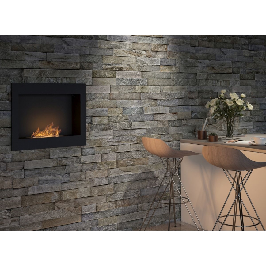 InFire - Vgradni BIO kamin 49x60 cm 3kW črna