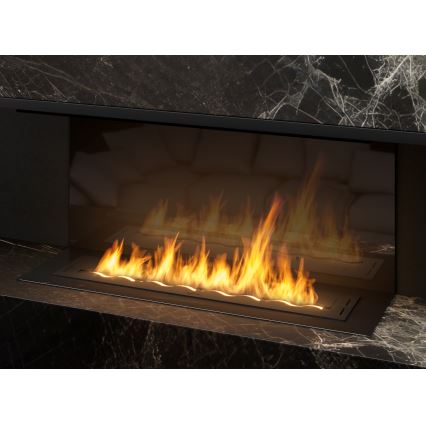 InFire - Vgradni BIO kamin 7,5x100 cm 6kW črna