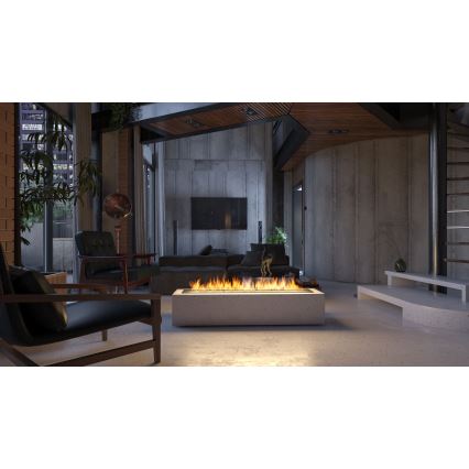 InFire - Vgradni BIO kamin 7,5x120 cm 7kW črna