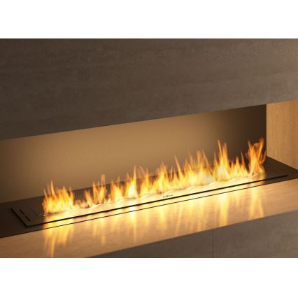 InFire - Vgradni BIO kamin 7,5x120 cm 7kW črna