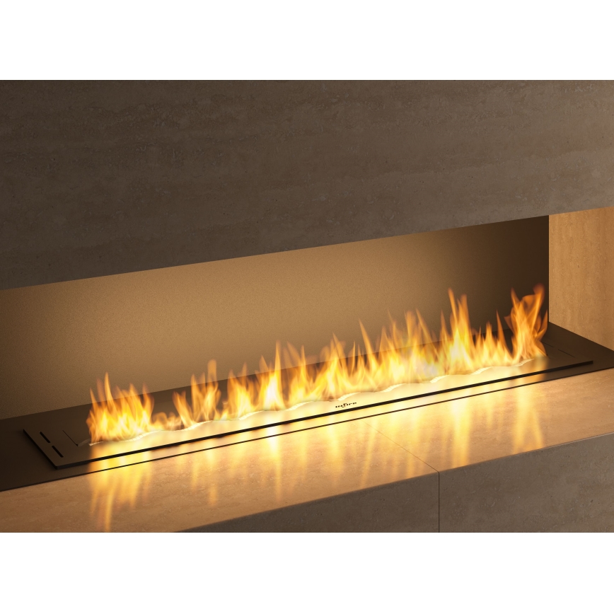 InFire - Vgradni BIO kamin 7,5x120 cm 7kW črna