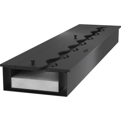 InFire - Vgradni BIO kamin 7,5x120 cm 7kW črna
