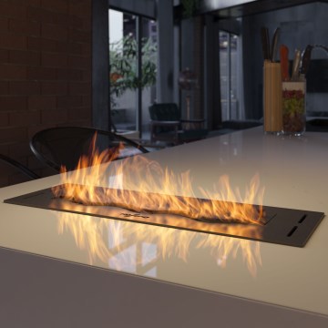 InFire - Vgradni BIO kamin 7,5x50 cm 3,5kW črna