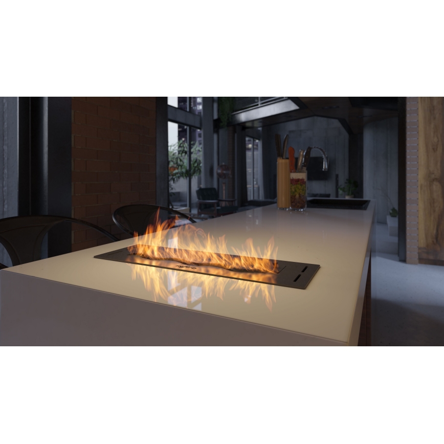 InFire - Vgradni BIO kamin 7,5x50 cm 3,5kW črna