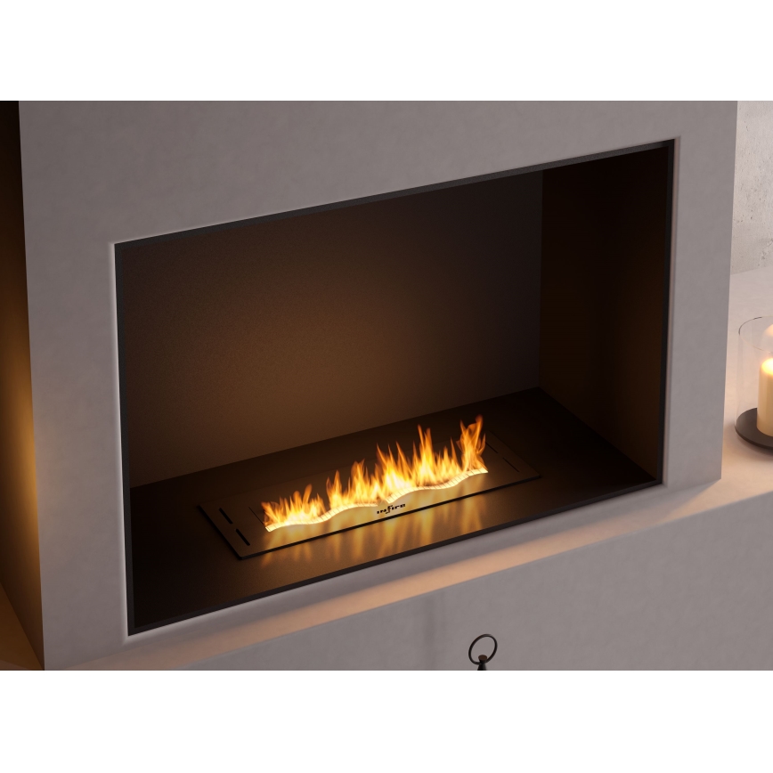 InFire - Vgradni BIO kamin 7,5x50 cm 3,5kW črna