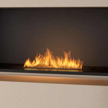 InFire - Vgradni BIO kamin 7,5x60 cm 3,5kW črna