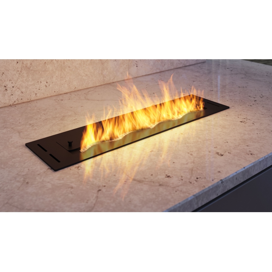 InFire - Vgradni BIO kamin 7,5x60 cm 3,5kW črna