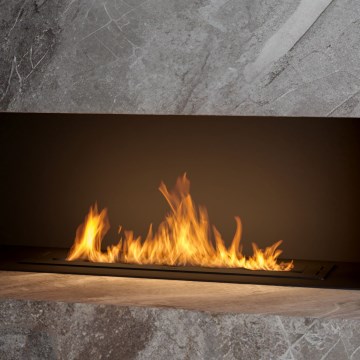 InFire - Vgradni BIO kamin 7,5x80 cm 6kW črna