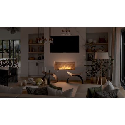 InFire - Vgradni BIO kamin 7,5x80 cm 6kW črna