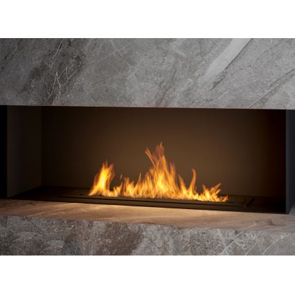 InFire - Vgradni BIO kamin 7,5x80 cm 6kW črna