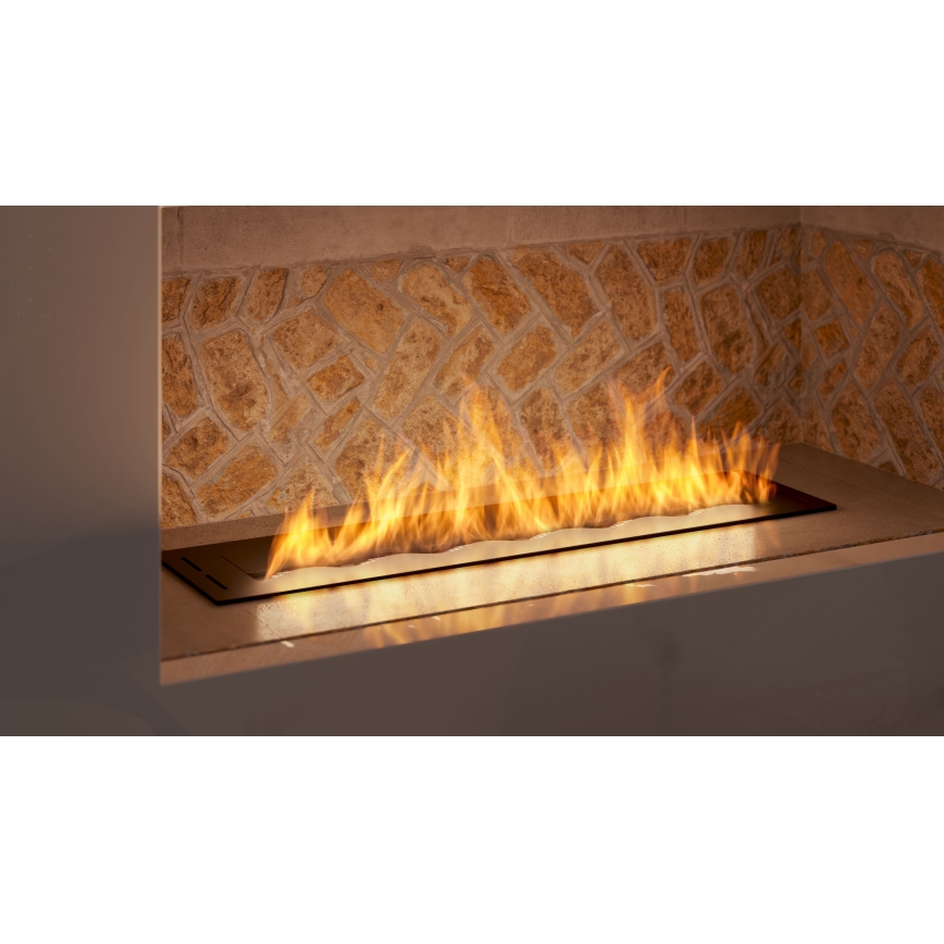 InFire - Vgradni BIO kamin 7,5x80 cm 6kW črna