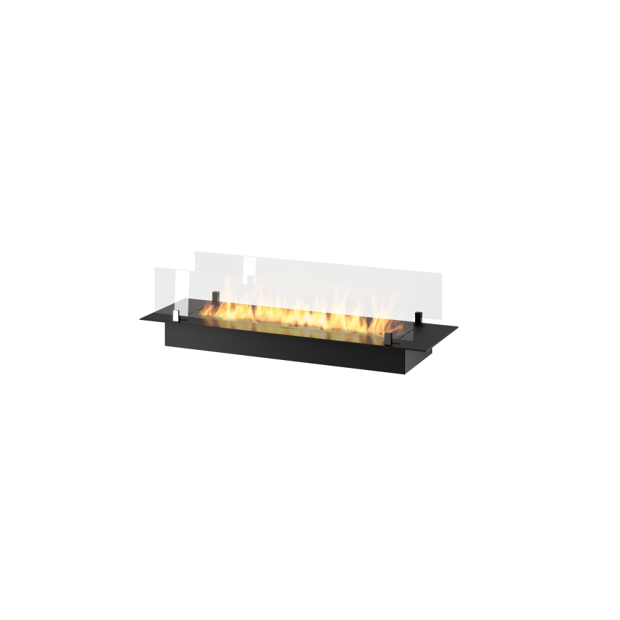 InFire - Vgradni BIO kamin 8,5x100 cm 6kW črna