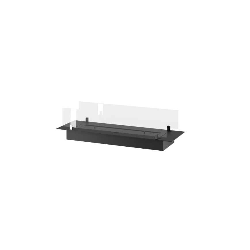 InFire - Vgradni BIO kamin 8,5x100 cm 6kW črna