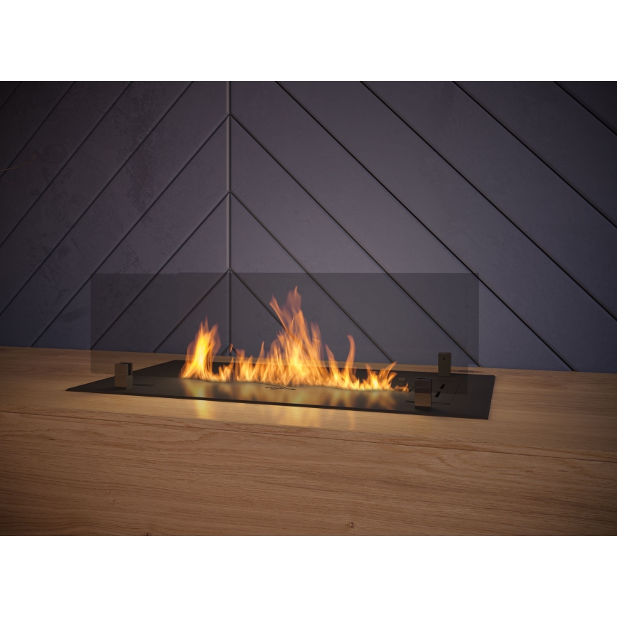 InFire - Vgradni BIO kamin 8,5x60 cm 3,5kW črna