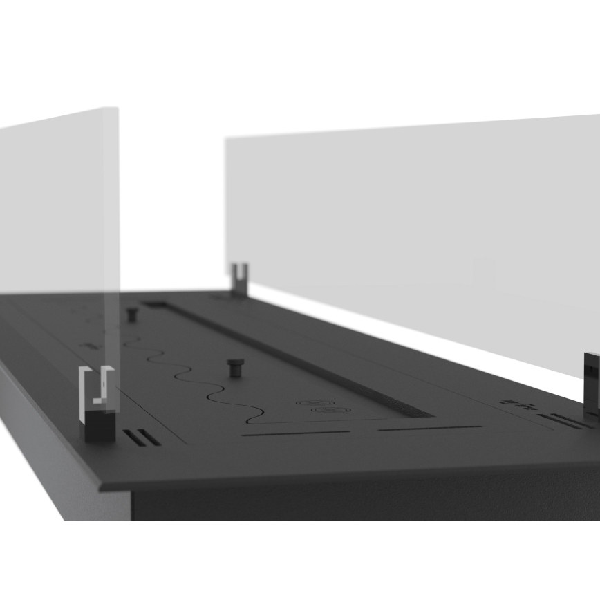 InFire - Vgradni BIO kamin 8,5x80 cm 3,5kW črna