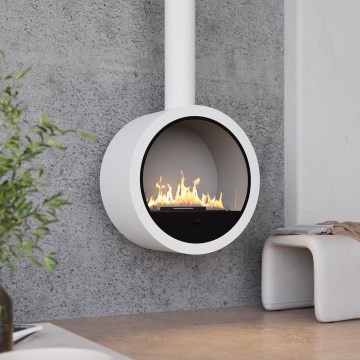 InFire - Viseči BIO kamin pr. 70 cm 3kW bela