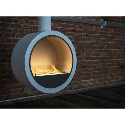 InFire - Viseči BIO kamin pr. 70 cm 3kW bela