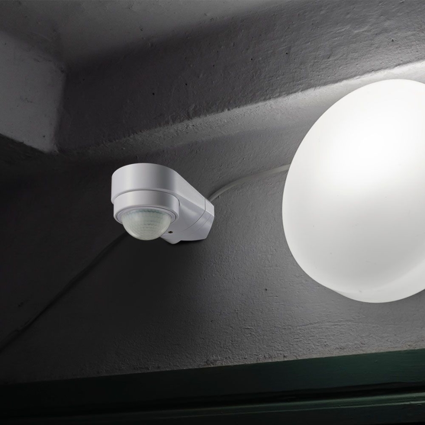Infrardeči zunanji senzor gibanja 240° 600W/230V IP65 bela