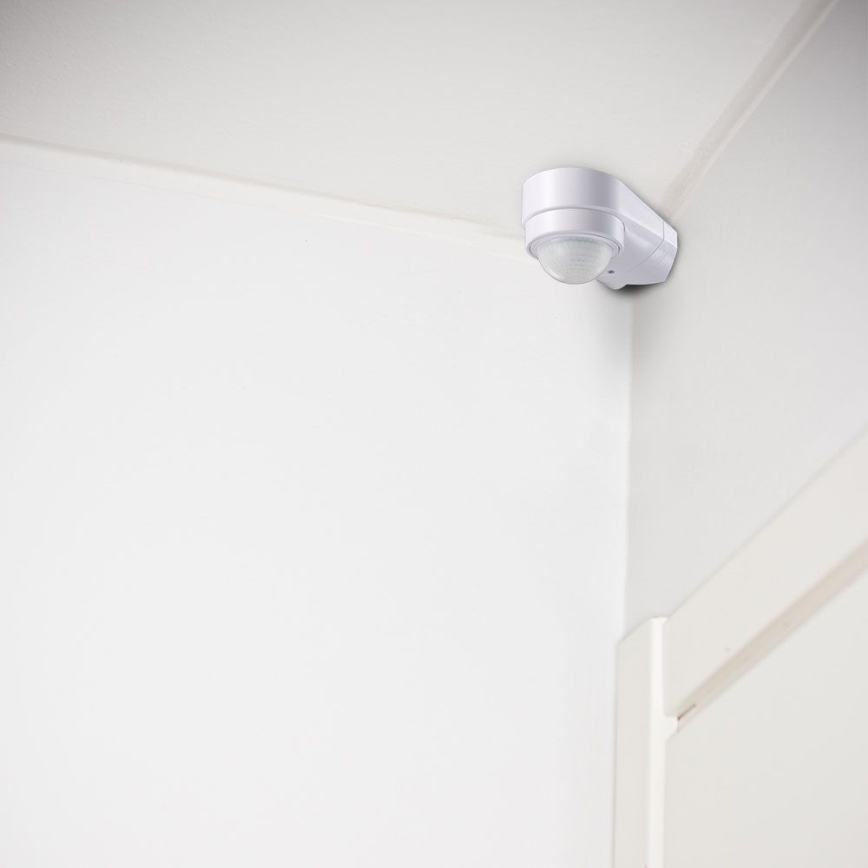 Infrardeči zunanji senzor gibanja 240° 600W/230V IP65 bela