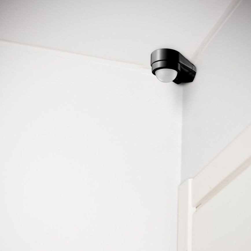 Infrardeči zunanji senzor gibanja 240° 600W/230V IP65 črna