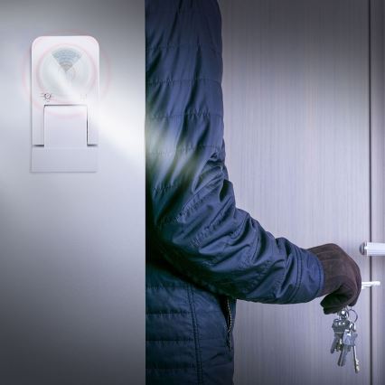 Infrardeči zunanji senzor gibanja 360° 1000W/230V IP65 bela