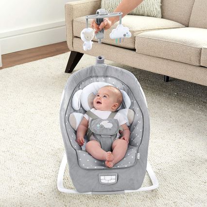 Ingenuity - Otroški ležalnik z melodijo CUDDLE LAMB 3xLR14
