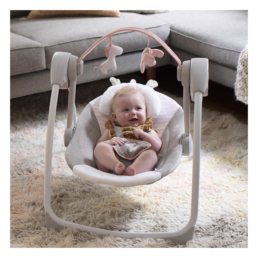 Ingenuity - Otroški swing z melodijo FLORA THE UNICORN 4xLR14